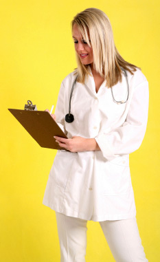 model portraying a nurse