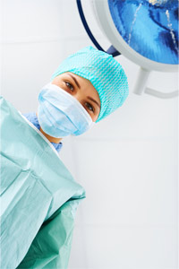 Surgeon with mask